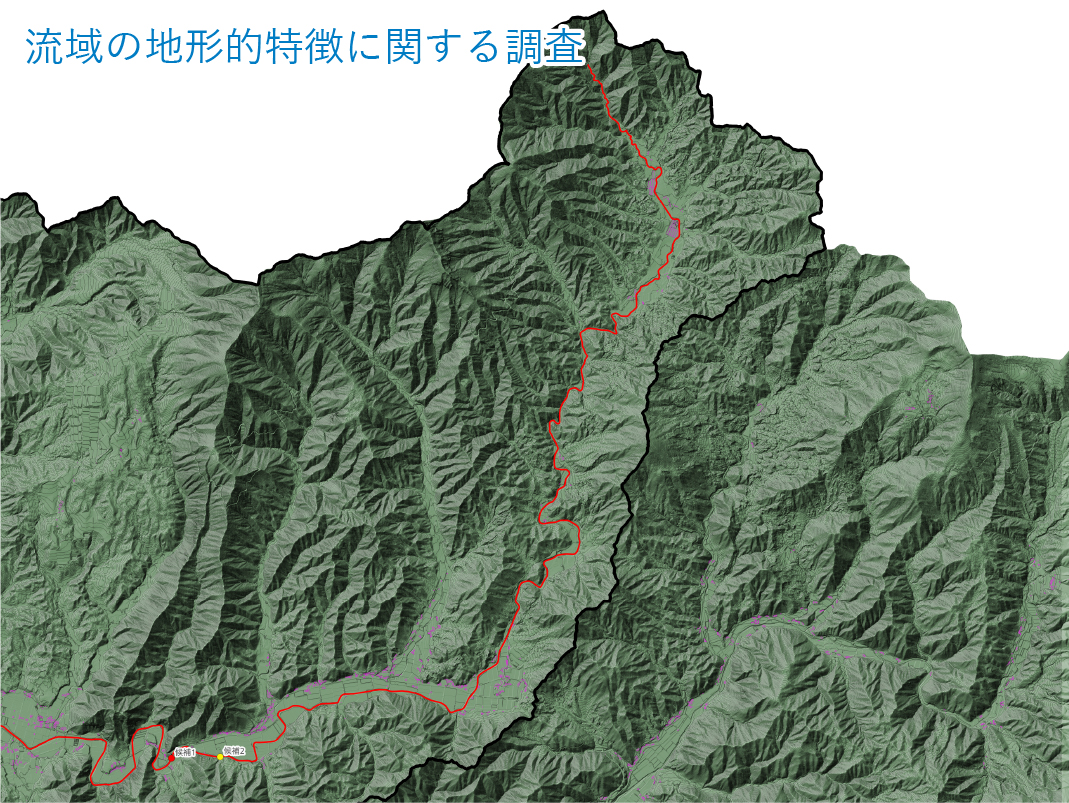 流域の地形的特徴に関する調査